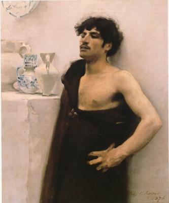 John Singer Sargent Young man in reverie oil painting picture